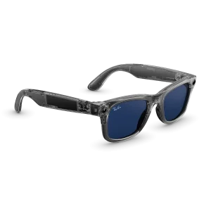 Rayban Meta Wayfarer Gen 2 Shiny Transparent Grey Clear to Sapphire Transitions®