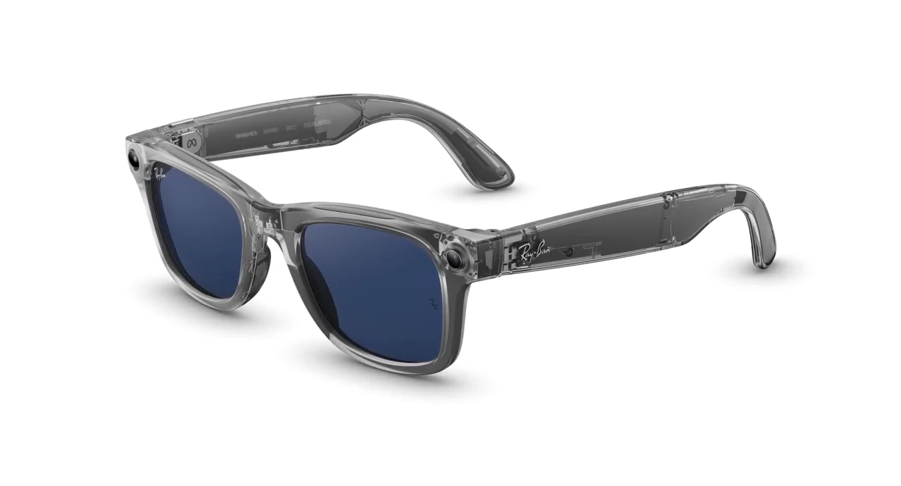 Shiny Transparent Grey / Clear to Sapphire Transitions® สีเลนส์เข้ม