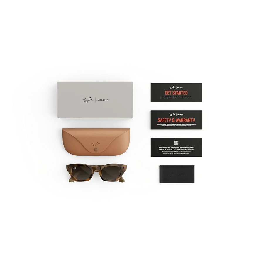 Rayban Meta Zena Gen 3 สี Havana เลนส์ Gradient Brown อุปกรณ์ในกล่องพร้อมเคสชาร์จ