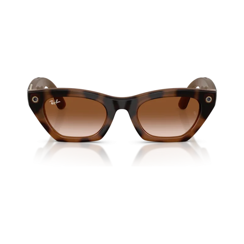 Rayban Meta Zena Gen 3 สี Havana เลนส์ Gradient Brown มุมหน้า