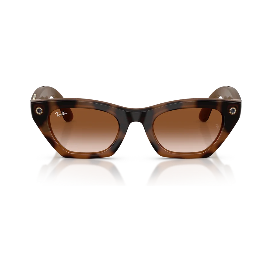 Rayban Meta Zena Gen 3 สี Havana เลนส์ Gradient Brown มุมหน้า