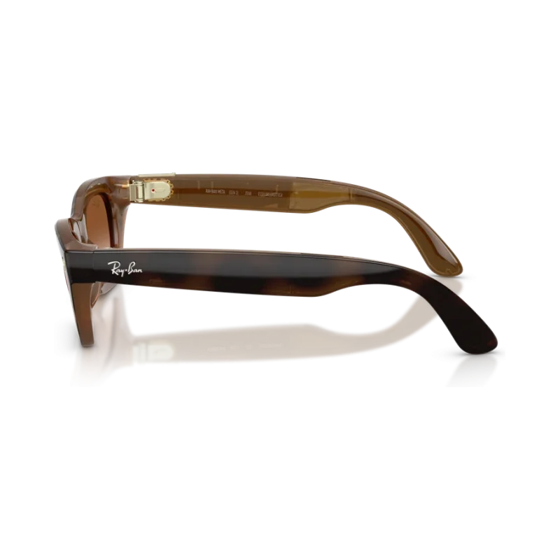 Rayban Meta Zena Gen 3 สี Havana เลนส์ Gradient Brown มุมด้านข้าง