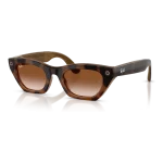 Rayban Meta Zena Gen 3 สี Havana เลนส์ Gradient Brown มุมเฉียงซ้าย Rayban Meta Zena Gen 3 สี Havana เลนส์ Gradient Brown มุมเฉียงซ้าย