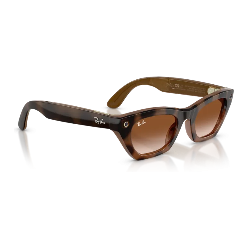 Rayban Meta Zena Gen 3 สี Havana เลนส์ Gradient Brown มุมเฉียงขวา Rayban Meta Zena Gen 3 สี Havana เลนส์ Gradient Brown มุมเฉียงขวา