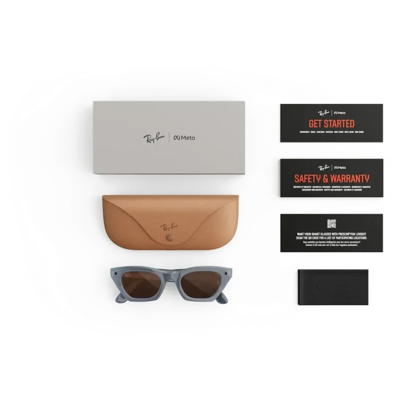 Rayban Meta Zena Gen 3 สี Milky Grey Lilac เลนส์ Transitions Copper อุปกรณ์ในกล่องพร้อมเคสชาร์จ