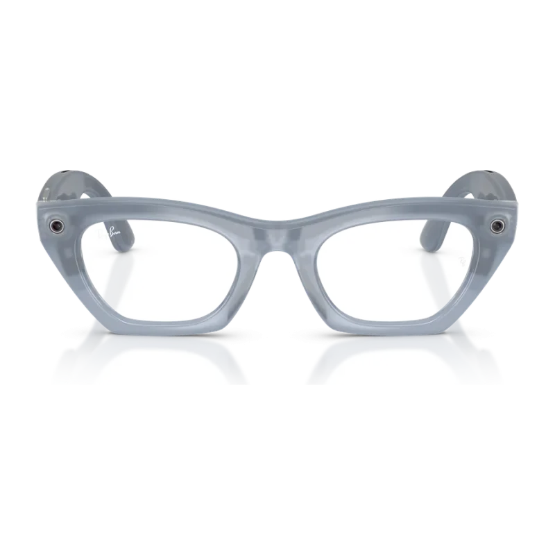 Rayban Meta Zena Gen 3 สี Milky Grey Lilac เลนส์ Transitions Copper มุมหน้า