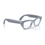 Rayban Meta Zena Gen 3 สี Milky Grey Lilac เลนส์ Transitions Copper มุมเฉียงขวา