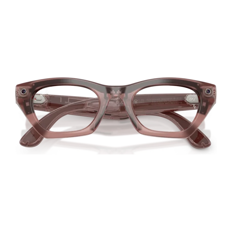 Rayban Meta Zena Gen 3 สี Milky Pink Blush เลนส์ Transitions Grey พับขาแว่น