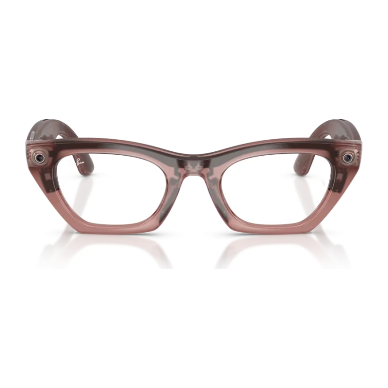 Rayban Meta Zena Gen 3 สี Milky Pink Blush เลนส์ Transitions Grey มุมหน้า