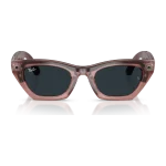 Rayban Meta Zena Gen 3 สี Milky Pink Blush เลนส์ Transitions Grey มุมหน้า เลนส์ปรับเข้ม