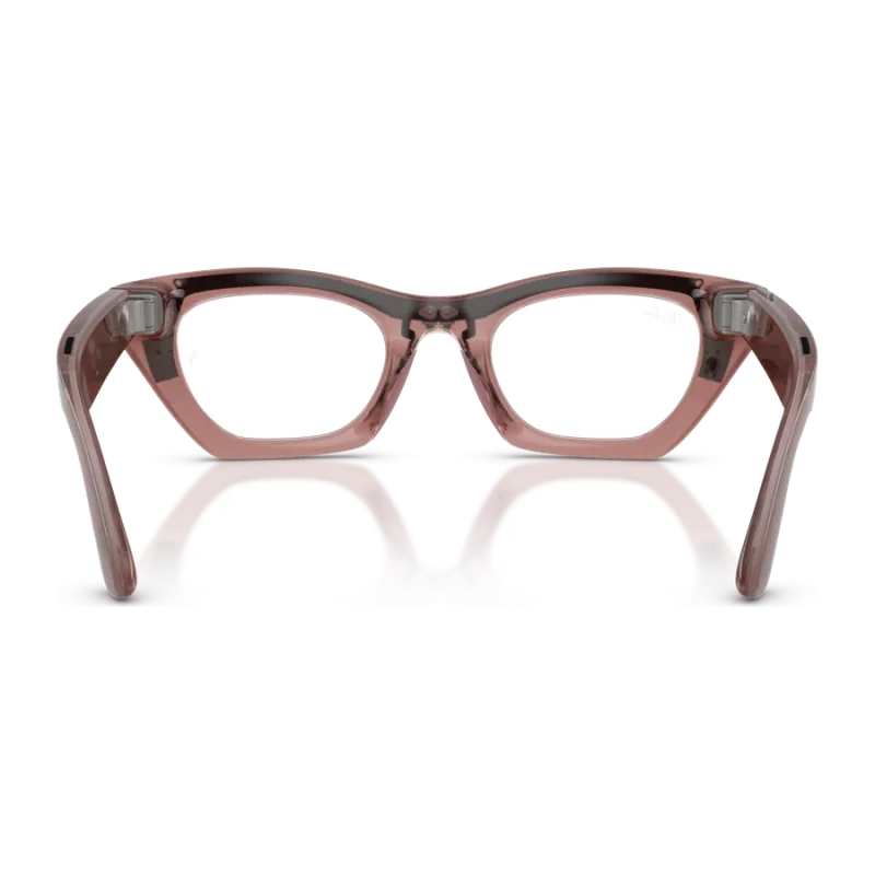 Rayban Meta Zena Gen 3 สี Milky Pink Blush เลนส์ Transitions Grey มุมด้านหลัง