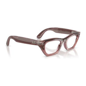Rayban Meta Zena Gen 3 สี Milky Pink Blush เลนส์ Transitions Grey มุมเฉียงขวา