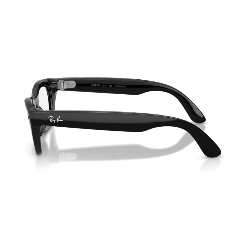Rayban Meta Zena Gen 3 สี Shiny Black เลนส์ Clear BLF & AR มุมด้านข้าง