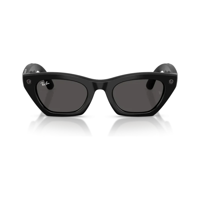 Rayban Meta Zena Gen 3 สี Shiny Black เลนส์ Grey มุมหน้า