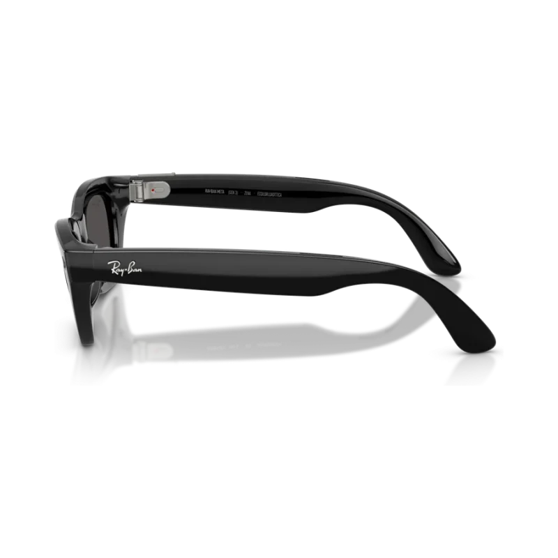 Rayban Meta Zena Gen 3 สี Shiny Black เลนส์ Grey มุมด้านข้าง