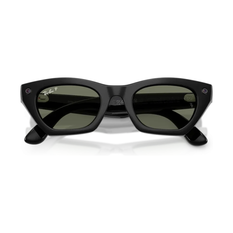 Rayban Meta Zena Gen 3 สี Shiny Black เลนส์ Polarized Green พับขาแว่น