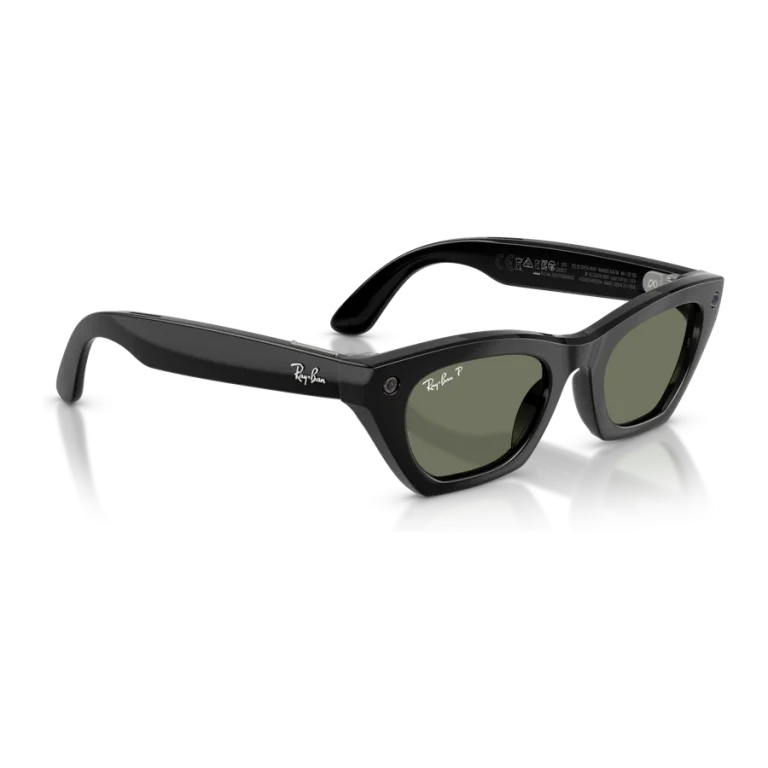 Rayban Meta Zena Gen 3 Shiny Black Polarized Green