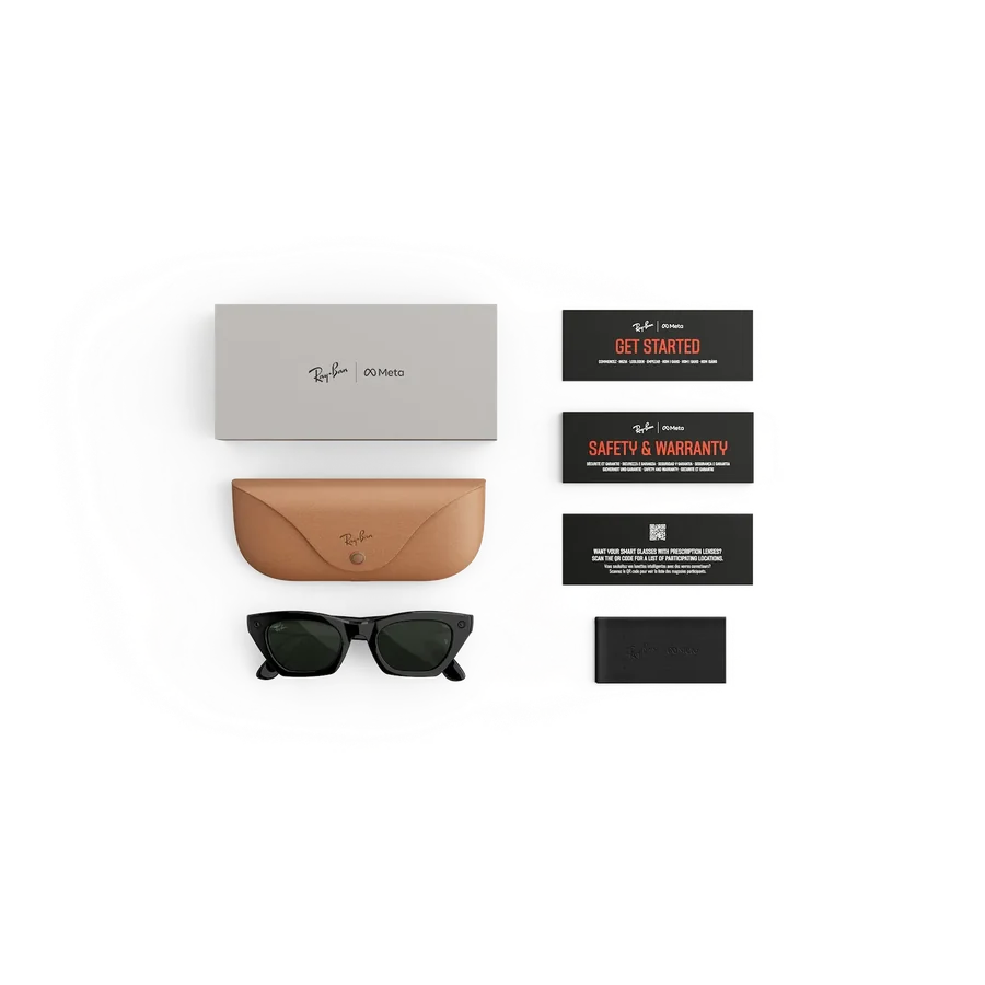 Rayban Meta Zena Gen 3 สี Shiny Black เลนส์ Transitions Gen S Graphite Green อุปกรณ์ในกล่องพร้อมเคสชาร์จ