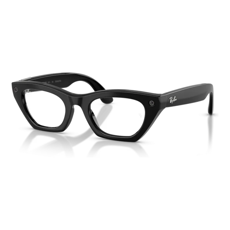 Rayban Meta Zena Gen 3 สี Shiny Black เลนส์ Transitions Gen S Graphite Green มุมเฉียงซ้าย