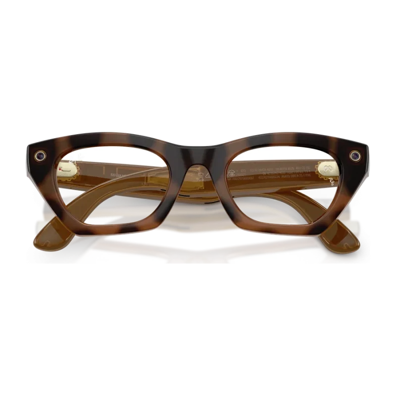 Rayban Meta Zena Optics Gen 3 สี Havana เลนส์ใส Demo Lens พับขาแว่น