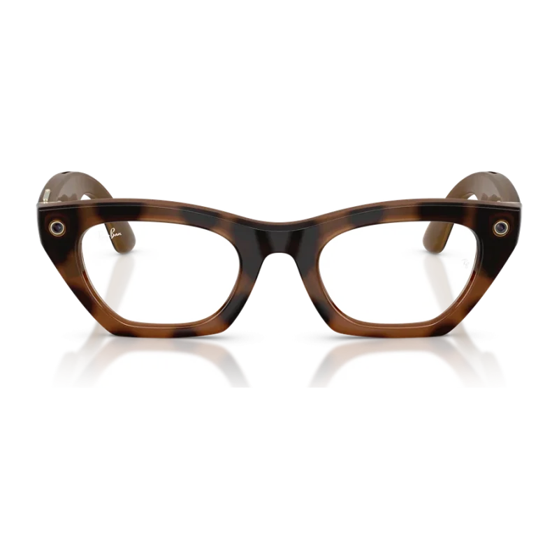 Rayban Meta Zena Optics Gen 3 สี Havana เลนส์ใส Demo Lens มุมหน้า