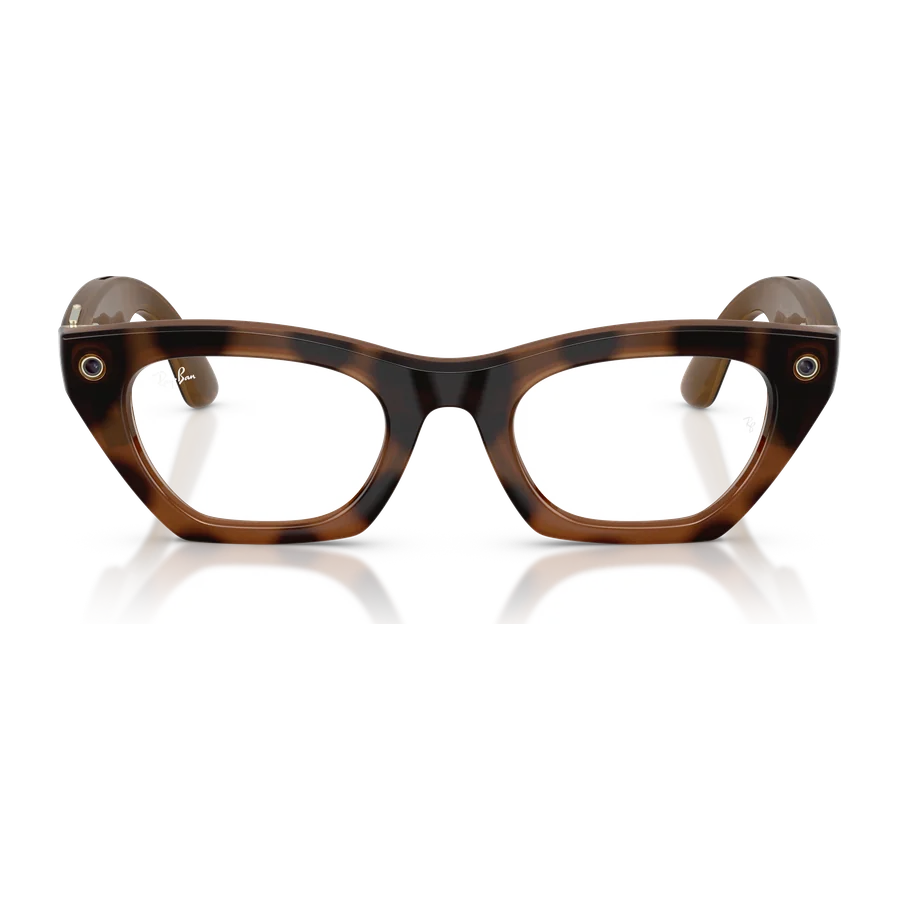 Rayban Meta Zena Optics Gen 3 สี Havana เลนส์ใส Demo Lens มุมหน้า