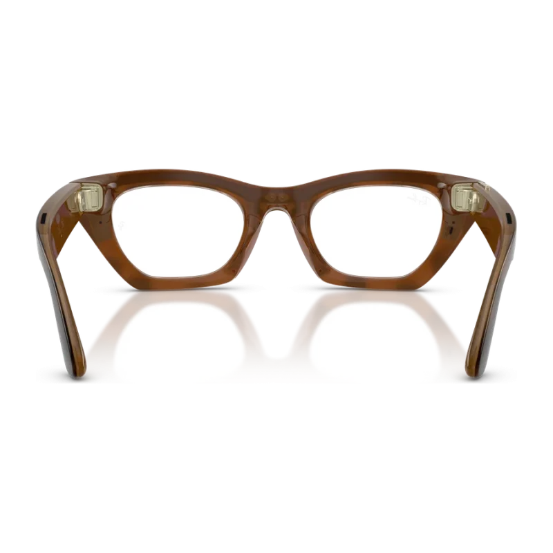 Rayban Meta Zena Optics Gen 3 สี Havana เลนส์ใส Demo Lens มุมด้านหลัง