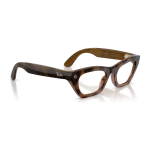 Rayban Meta Zena Optics Gen 3 สี Havana เลนส์ใส Demo Lens มุมเฉียงขวา