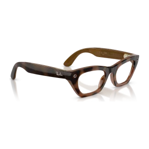 Rayban Meta Zena Optics Gen 3 สี Havana เลนส์ใส Demo Lens มุมเฉียงขวา