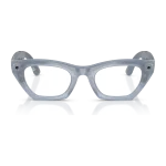 Rayban Meta Zena Optics Gen 3 สี Milky Grey Lilac เลนส์ใส Demo Lens มุมหน้า