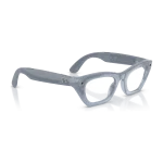 Rayban Meta Zena Optics Gen 3 สี Milky Grey Lilac เลนส์ใส Demo Lens มุมเฉียงขวา