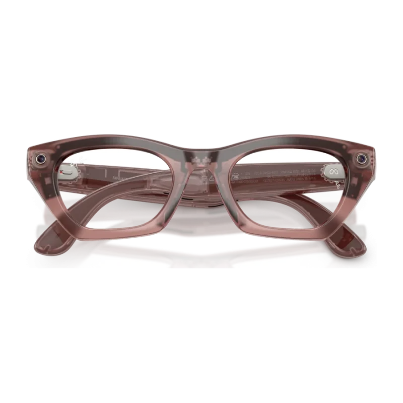 Rayban Meta Zena Optics Gen 3 สี Milky Pink Blush เลนส์ใส Demo Lens พับขาแว่น