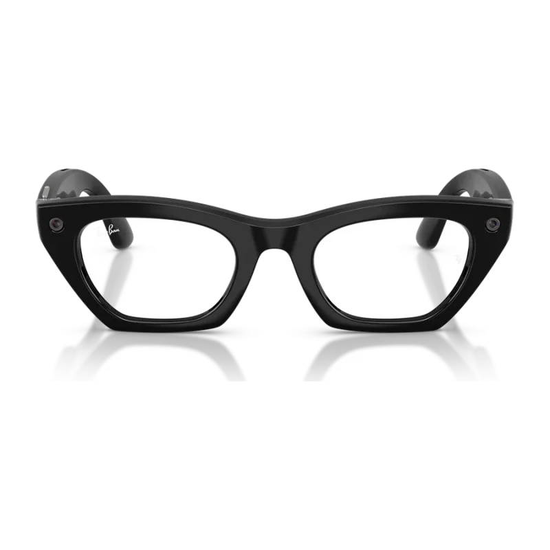 Rayban Meta Zena Optics Gen 3 สี Shiny Black เลนส์ใส Demo Lens มุมหน้า