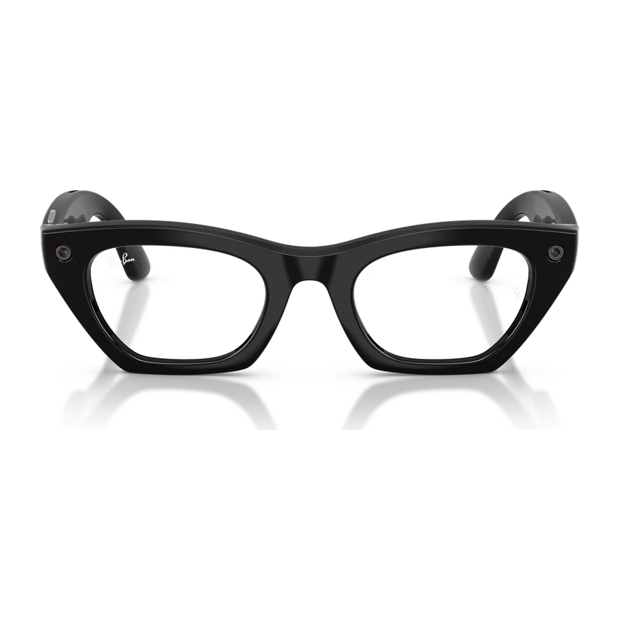 Rayban Meta Zena Optics Gen 3 สี Shiny Black เลนส์ใส Demo Lens มุมหน้า