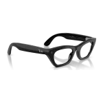 Rayban Meta Zena Optics Gen 3 สี Shiny Black เลนส์ใส Demo Lens มุมเฉียงขวา