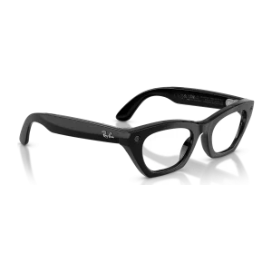 Rayban Meta Zena Optics Gen 3 สี Shiny Black เลนส์ใส Demo Lens มุมเฉียงขวา