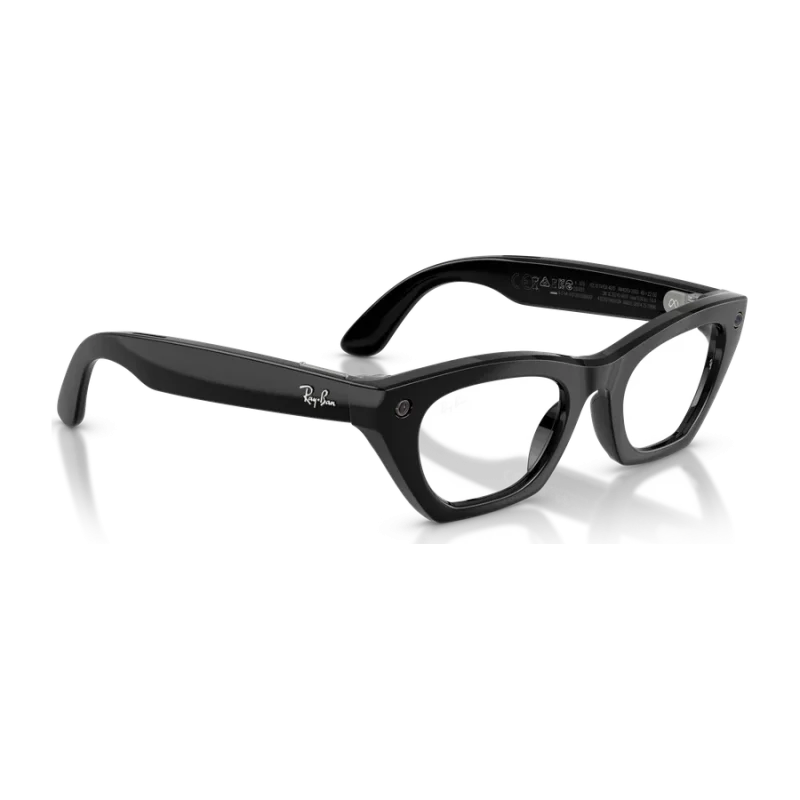 rayban-meta-zena-optics-gen-3-shiny-black-clear-right Rayban Meta Zena Optics Gen 3 สี Shiny Black เลนส์ใส Demo Lens มุมเฉียงขวา